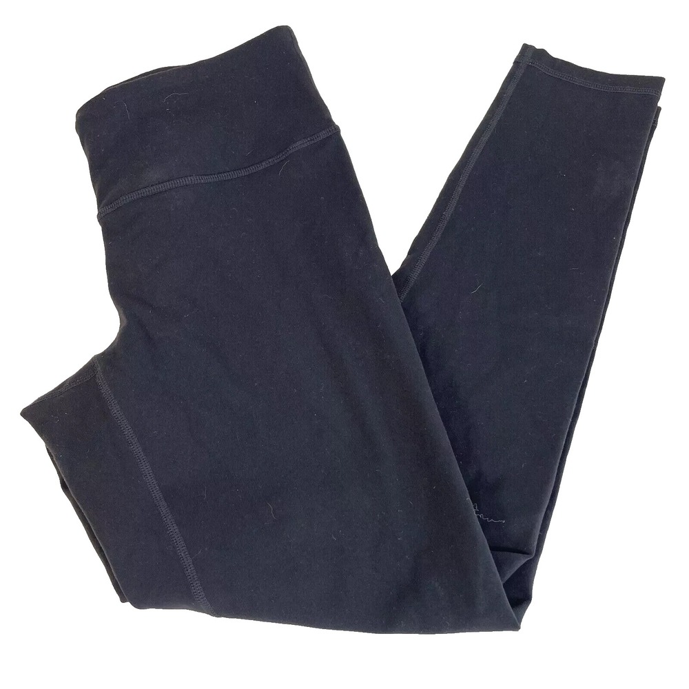 prAna‎ Capri Cropped Leggings Womens Size M Black Compression Athletic